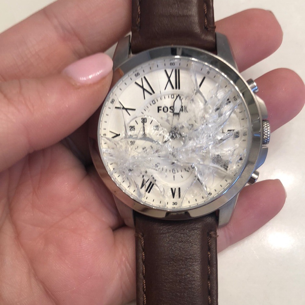 Fossil leather watch